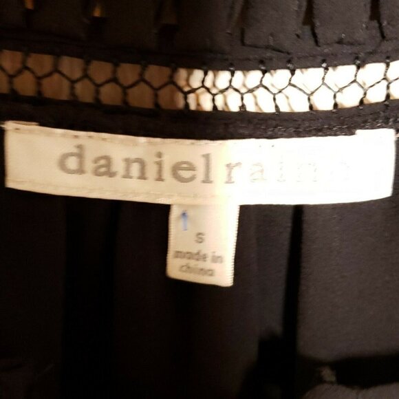 Daniel Rainn Womens Black Flowy Blouse With Boho Neckline Small - Picture 6 of 8